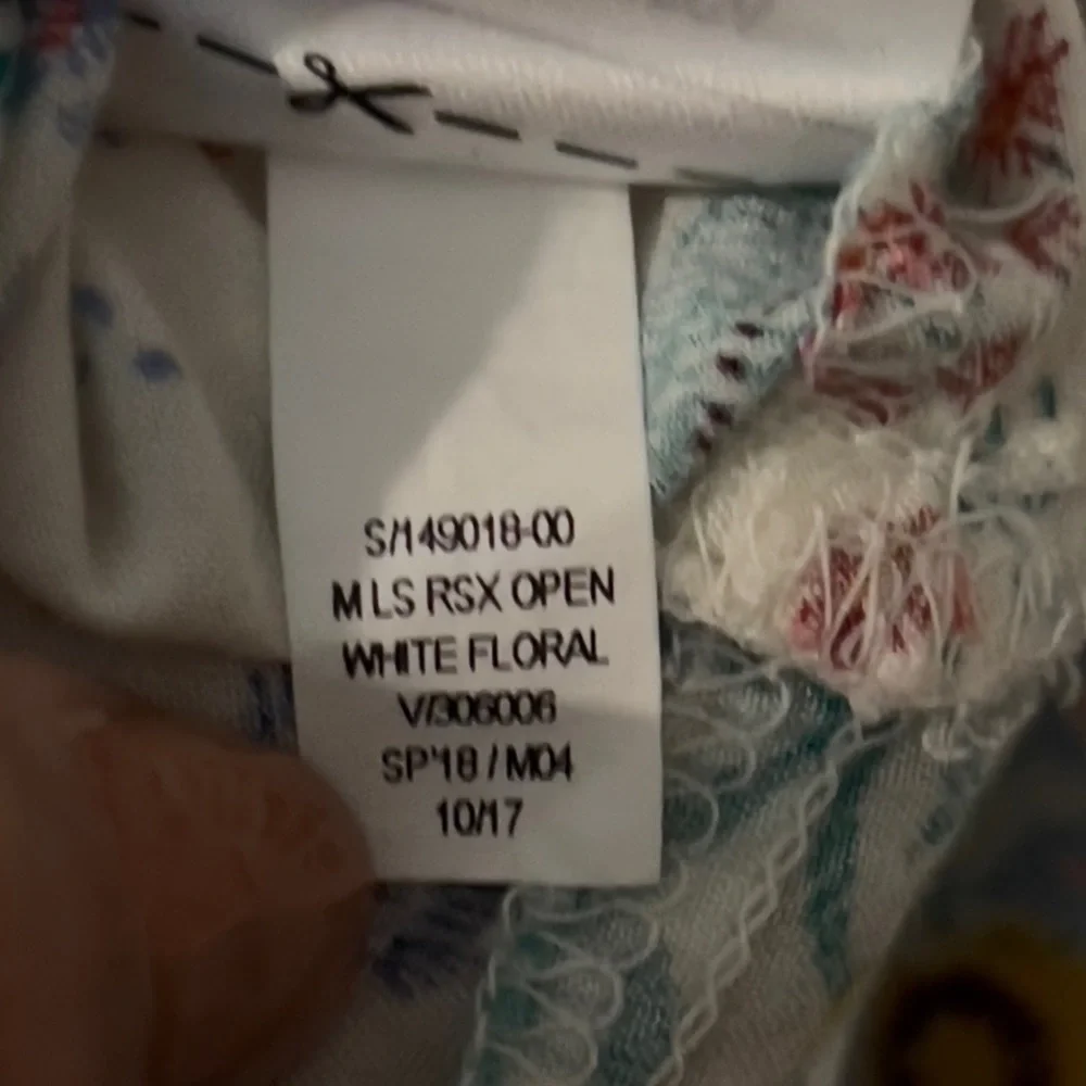 Old Navy Off-White Floral Boho V-neck Blouse - Picture 4 of 6